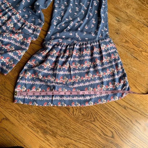 Japna‎ Bohemian Blue Floral Wide Leg Jumpsuit - Picture 12 of 14